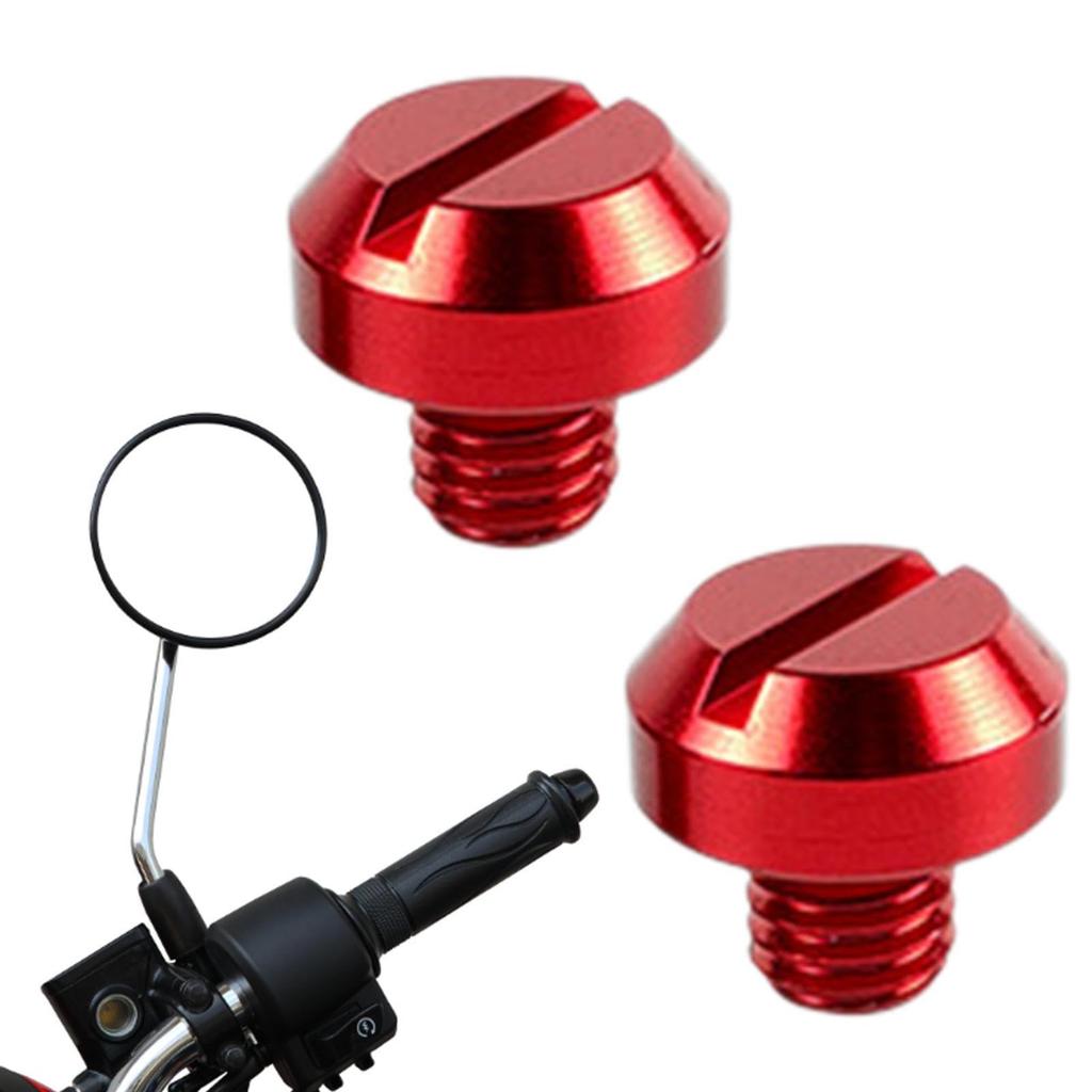 Motorcycle Mirror Screws Motorcycle Mirror Hole Screws M8 M10 Aluminum Bolts Bi-Mirror Hole Cover