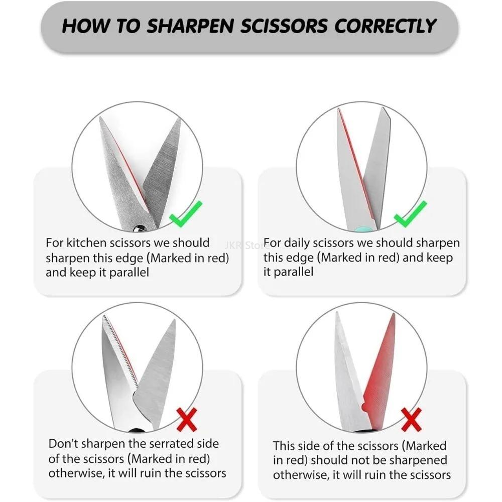 Portable Kitchen Knife Sharpener 4 In 1 Multi Function Sharpening Set Non Slip Base for Knives Scissors Kitchen Use