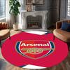 1pc A-Arsenal Carpet, Round Rug, Comfortable, Suitable for Entryways, Living Rooms, Office, And Bedrooms, Christmas Decoration