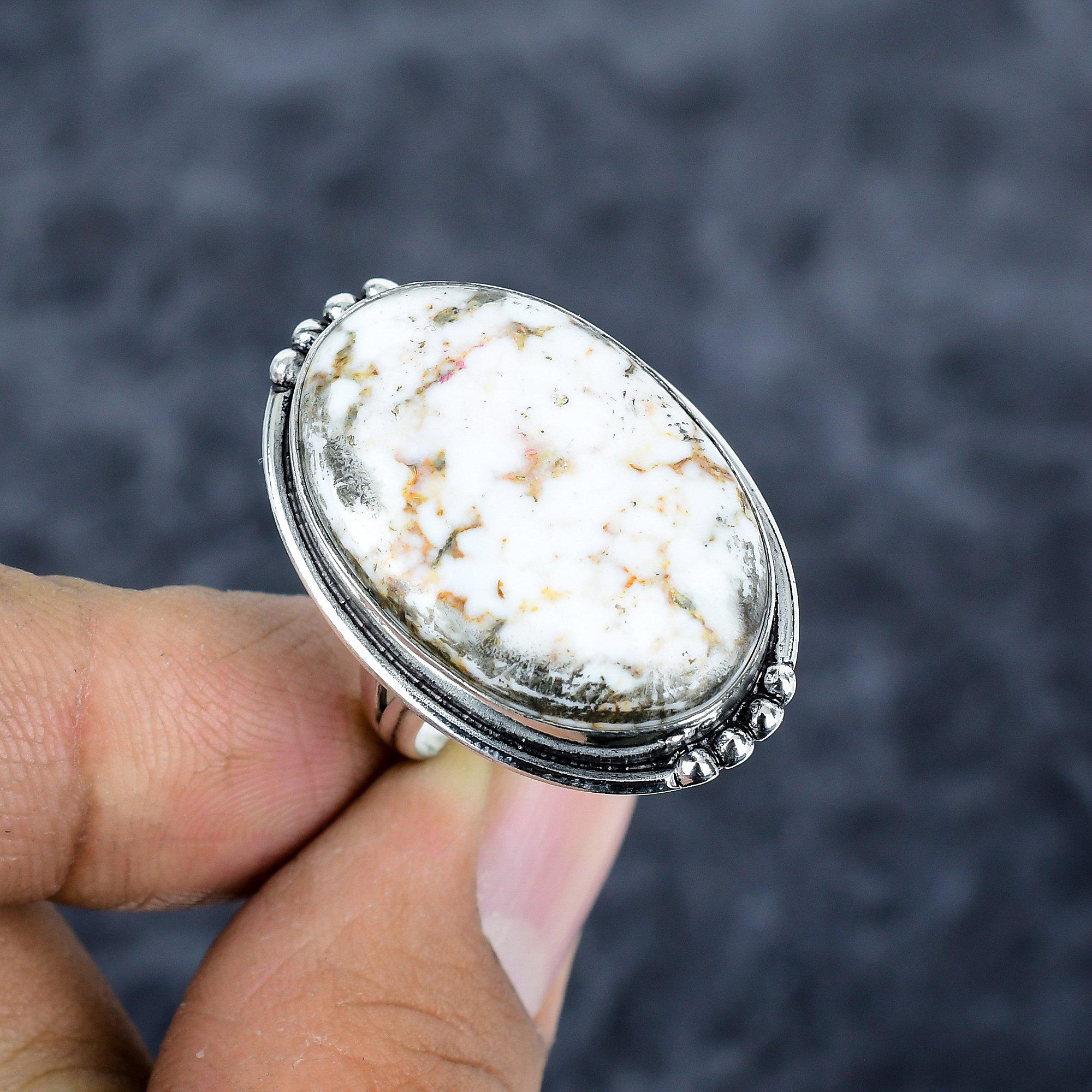 

Wild Horse Gemstone Handmade 925 Sterling Silver Jewelry Ring Size 9 M-2794