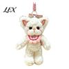 Mini Stuffed Cat Charm Plush Pendant, Cute Fuzzy Curly Kitten Charm, Soft Gift for Lovers Animal Keychain Backpack Fluffy Key Ring