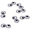 1.6 X 0.8 Inch Black/White Eye Patches Terylene Fabric Patches Embroidered Patch  For Bags