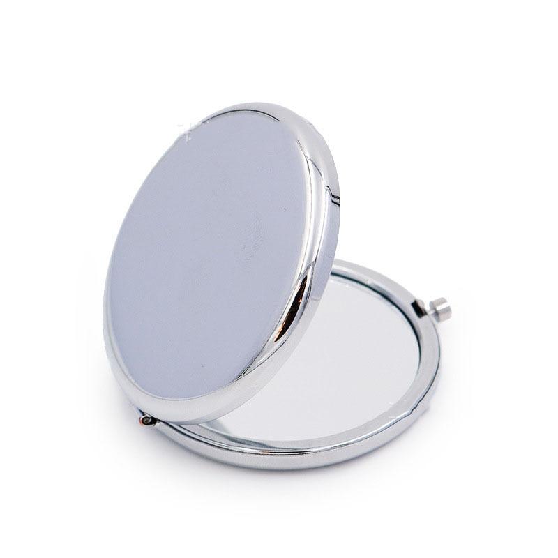 

Double-sided Mirror Gold 65mm Flat Folding Portable Metal Makeup Mirror Creative Gifts серебряный