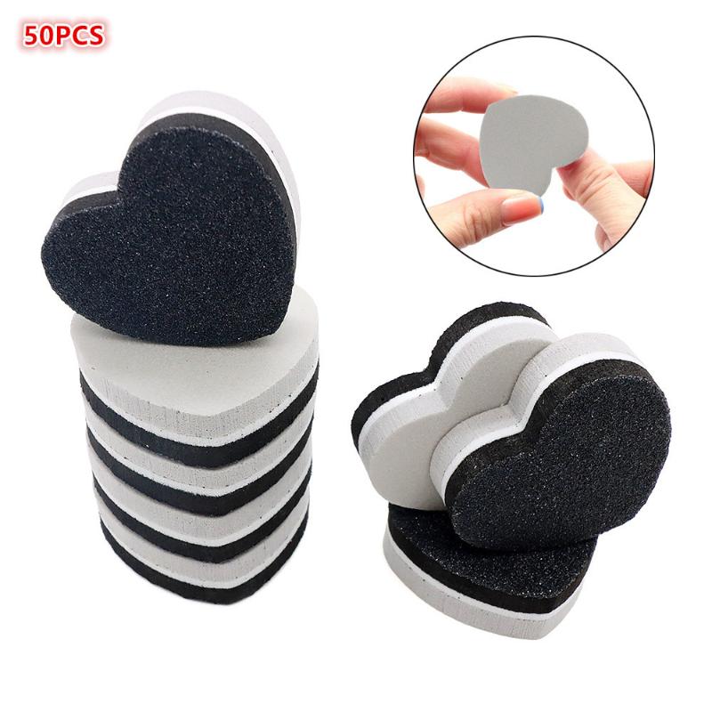 50 Pcs Professional Mini Sponge Nails Art Buffer File Sandpaper Manicure Tips Care File Sanding Polishing Accessories Tools