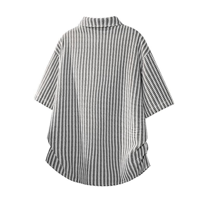 Men's Wassup Sohot Fishbone Stripe Short-Sleeve Shirt