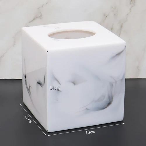 

1pc Resin Tissue Box Living Room Desktop Decor Coffee Table Tissue Storage Box Bathroom Decoration Accessories Toilet Utensils