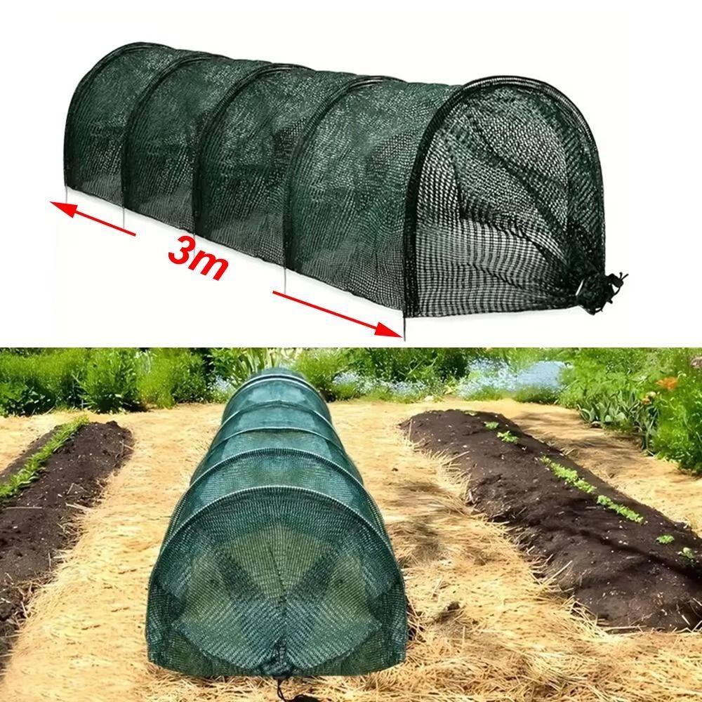 Metal Frame Garden Tunnel Shade Net Cloche Hoops Garden Tunnel Greenhouse for Plant Protection