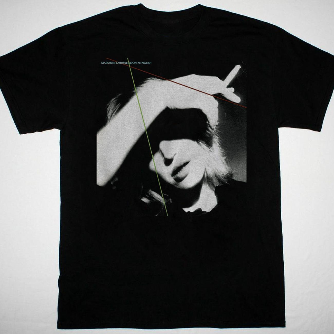 Marianne Faithfull album VTG T-shirt black All sizes 1F721 M
