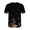 Women's Fashion Casual Comfortable Printed O-Neck Short Sleeve Top Blouse