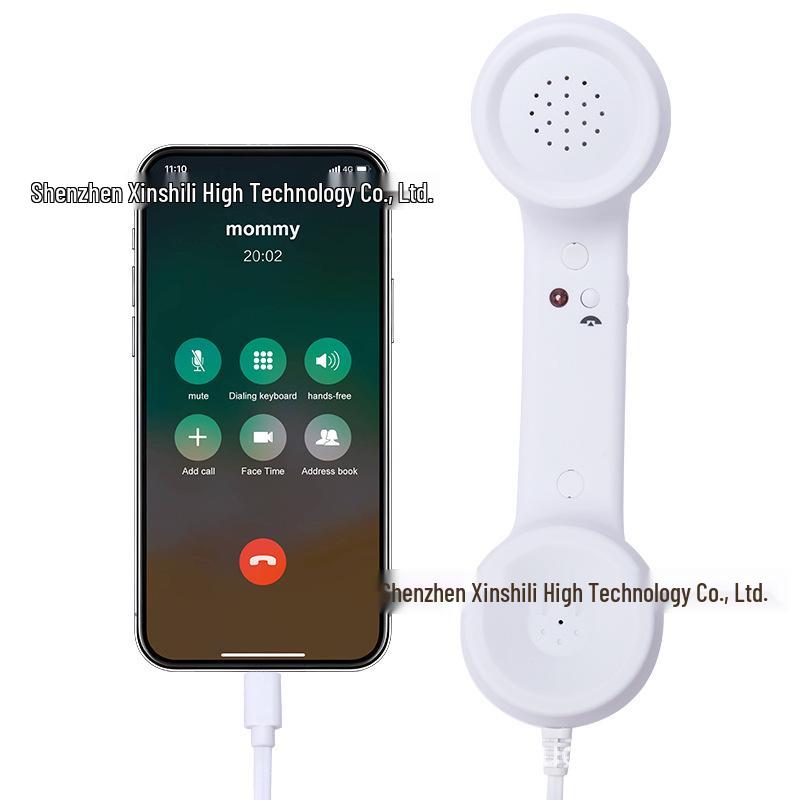 In-Stock Retro Style Girlish Phone Handset with Adjustable Volume and Microphone for Students