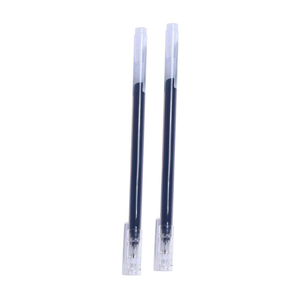 2Pcs Gel Ink Pen Comfort Grip Smoothly Write Large Capacity Ink Fine Point Signature Pen for Students Office Supplies