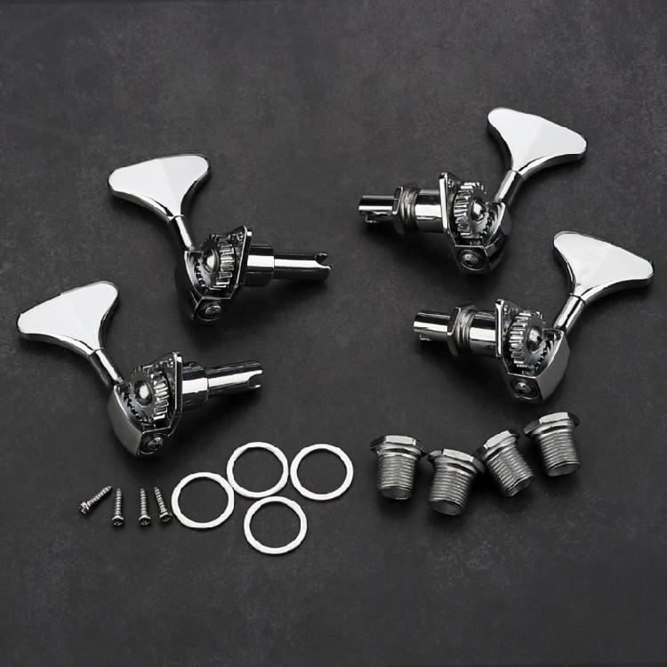 Electric Bass Tuner Peg 4 String Bass Machine Head Knobs Replacement Open Gear Bass Tuning Pegs Bass Accessory