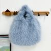 Wrist Bag New Handheld Fur Bag Autumn and Winter Imitation Fox Hair Bucket Plush Bag Textured Versatile Hand Bag