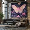 Dream Butterfly Garden Tapestry  Large Pink Butterfly Wall Decor