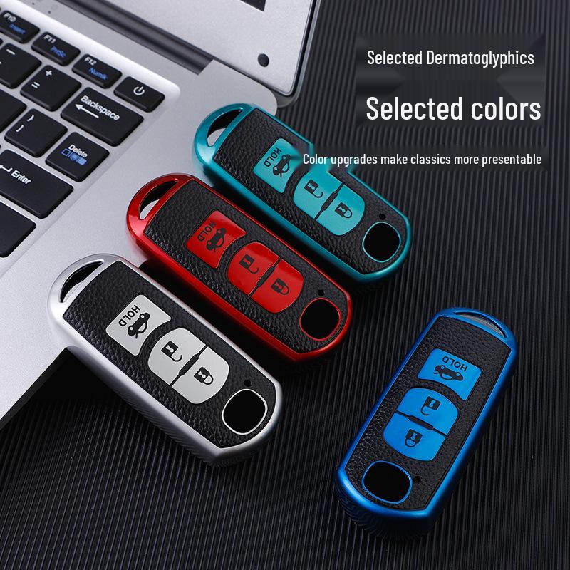 Mazda Angkesaila Leather Key Cover for CX4, Atenza, CX5, Mazda 3