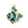 5PCs Ocean Jewelry Charms Fish Animal Enamel Pendants for DIY Necklace Bracelet Jewelry Making 23mm X18mm