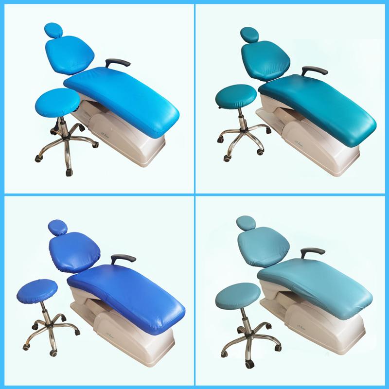 4 Pièces/Ensemble Housse de Fauteuil d'Unité Dentaire Cuir PU Intégral Élastique Imperméable Manches de Tabouret de Dentiste Équipement de Dentiste Laboratoire Dentaire