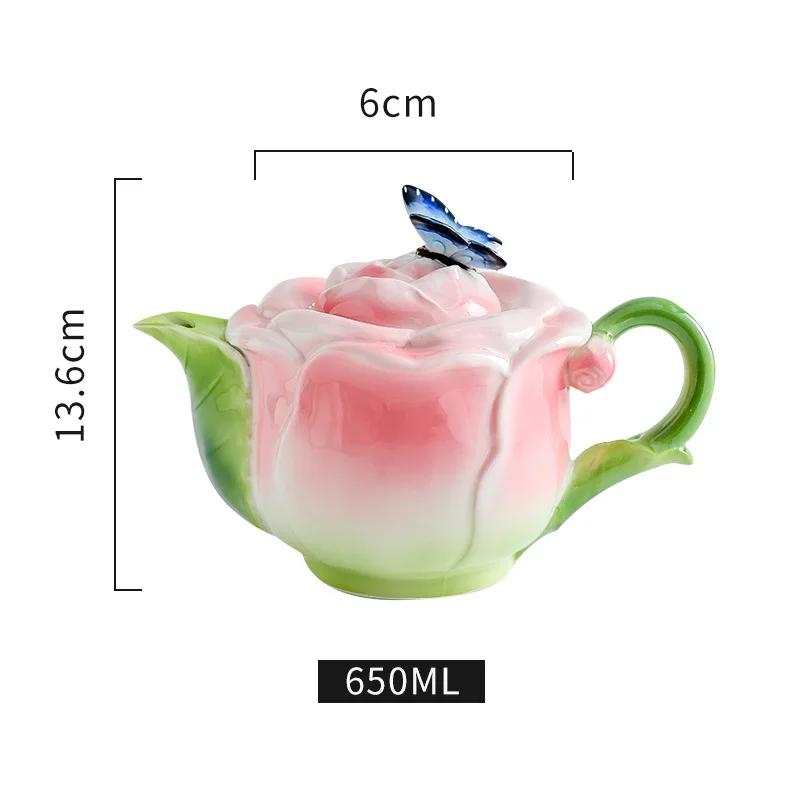

European Creative Flower Mug Couples Afternoon Tea Ceramic Coffee Cup Set Office Kungfu Tea Set Home Drinking Set Friend Gift 201-300ml