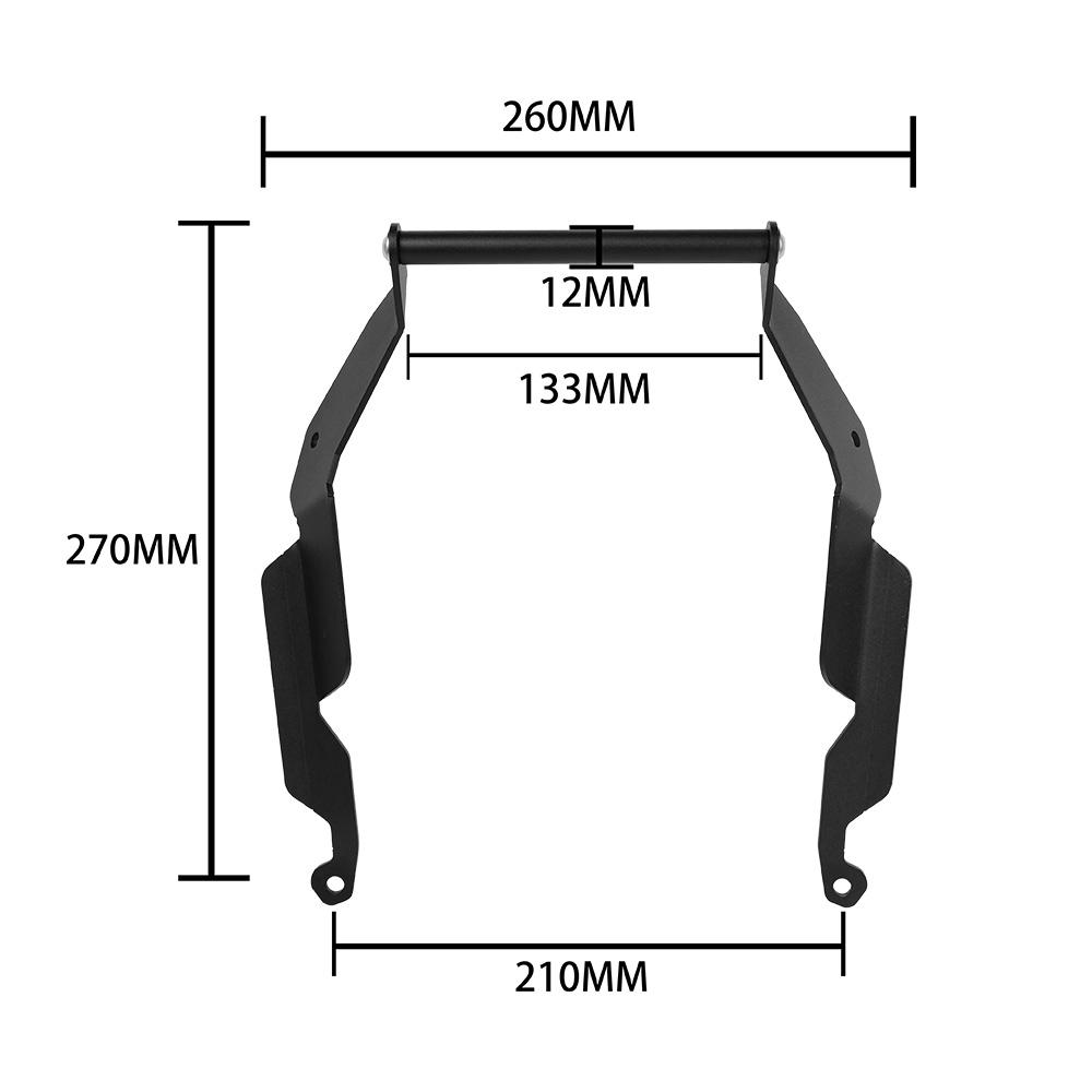 

Motorcycle GPS Navigation Bracket Phone Stand Holder Handlebar Extension For YAMAHA XMAX300 XMAX 300 X-MAX300 Tech Max 2025 чёрный