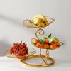 Iron Fruit Bowls Stand Lotus Leaf Shape Table Countertop Holder  Bread Snack Display