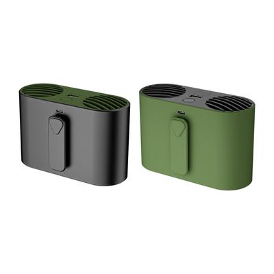 Persönlicher Ventilator Taillenventilator Doppelte Luftauslässe 12,9 cm x 8,6 cm Freihändig Wiederaufladbar 4 Geschwindigkeiten für Wandern Reisen Leicht Vielseitig