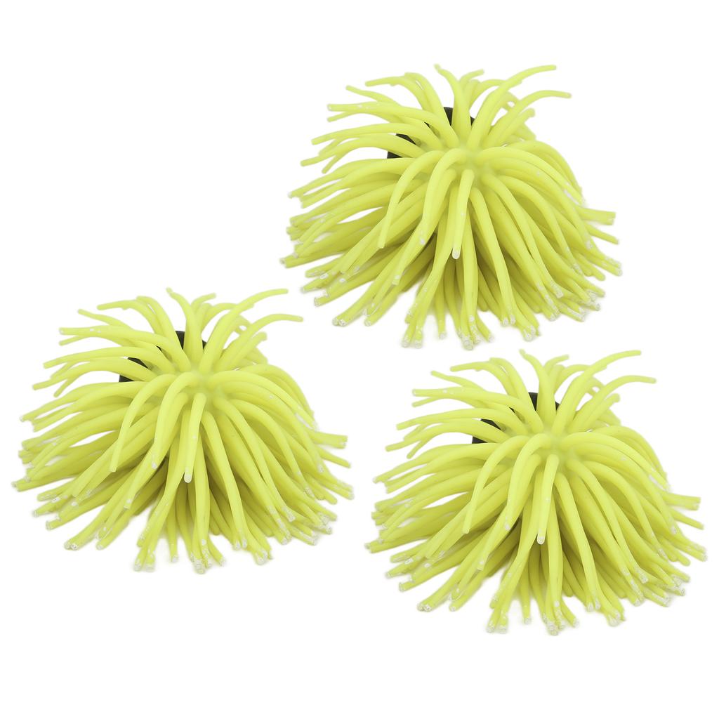 3Pcs Fish Tank Artificial Coral Decoration Simulation Sea Urchin Ball Aquarium Landscaping Ornament