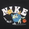 Nike Dri-Fit Graphic Short Sleeve T-Shirt With Cartoon Print Earth Basketball Graffiti Men Tops Black DX6139-010