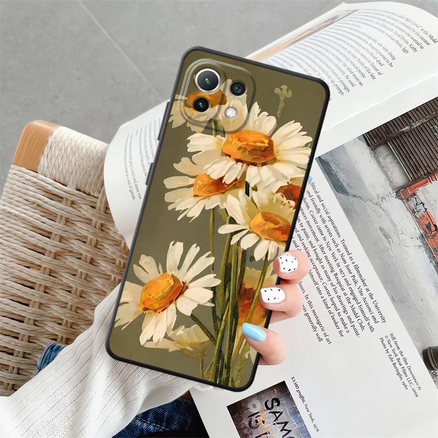 Oil Painting Flower Case for Xiaomi Mi 11 10T 11T 12 12X 12T Pro 13 Lite 14 Funda Phone Cover