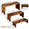 3 Stück Holz-Displayständer Rechteckiger Holz-Erhöhung Displayregal Organizer Dessertfiguren Parfüm Schmuck Leiter Organizer Regal