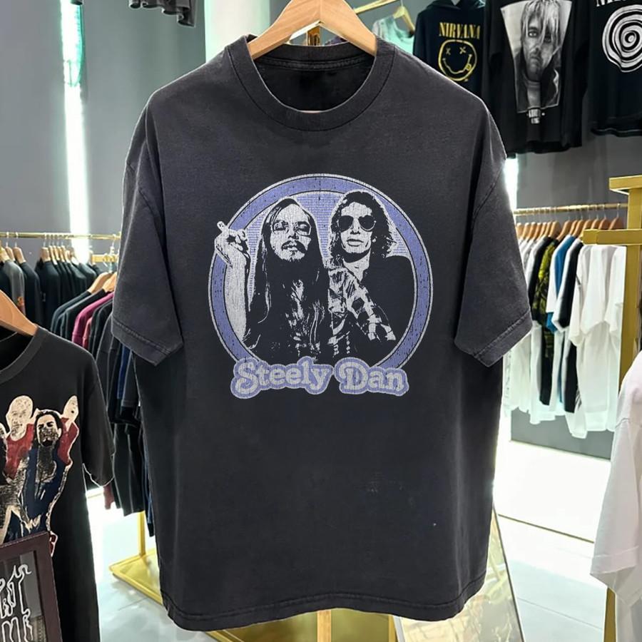 

80#039S STEELY DAN Band Basic Style Black Short Sleeve Unisex Shirt KH15021 Unisex T-Shirt M