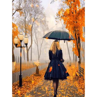 5D Diamond Painting Full Drill Embroidery Cross Stitch Kits Girl With Umbrella