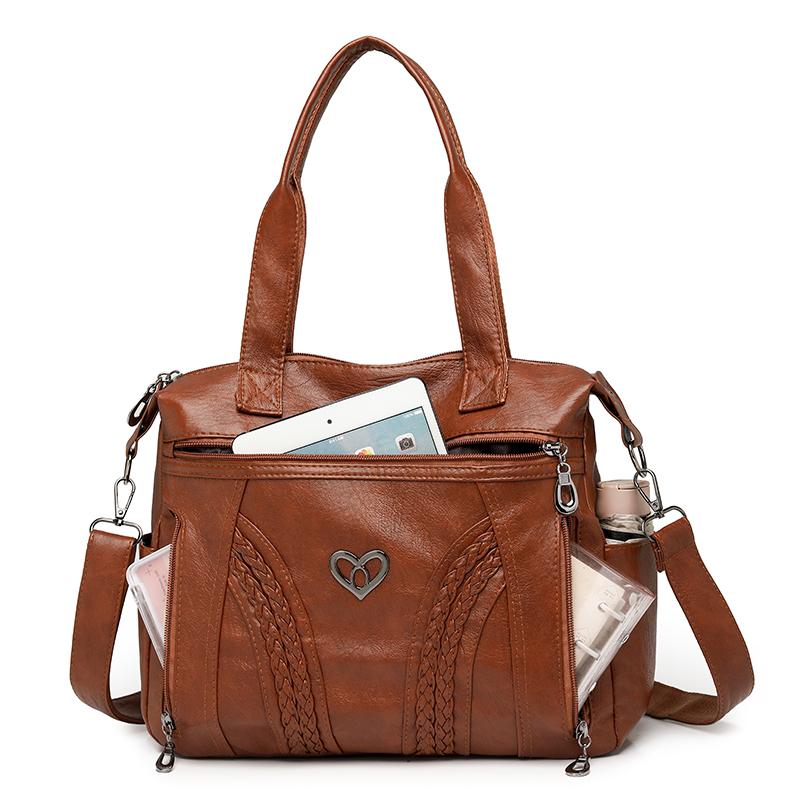 Women's Handbag Soft Leather Shoulder Bag Large Capacity Tote Bag
