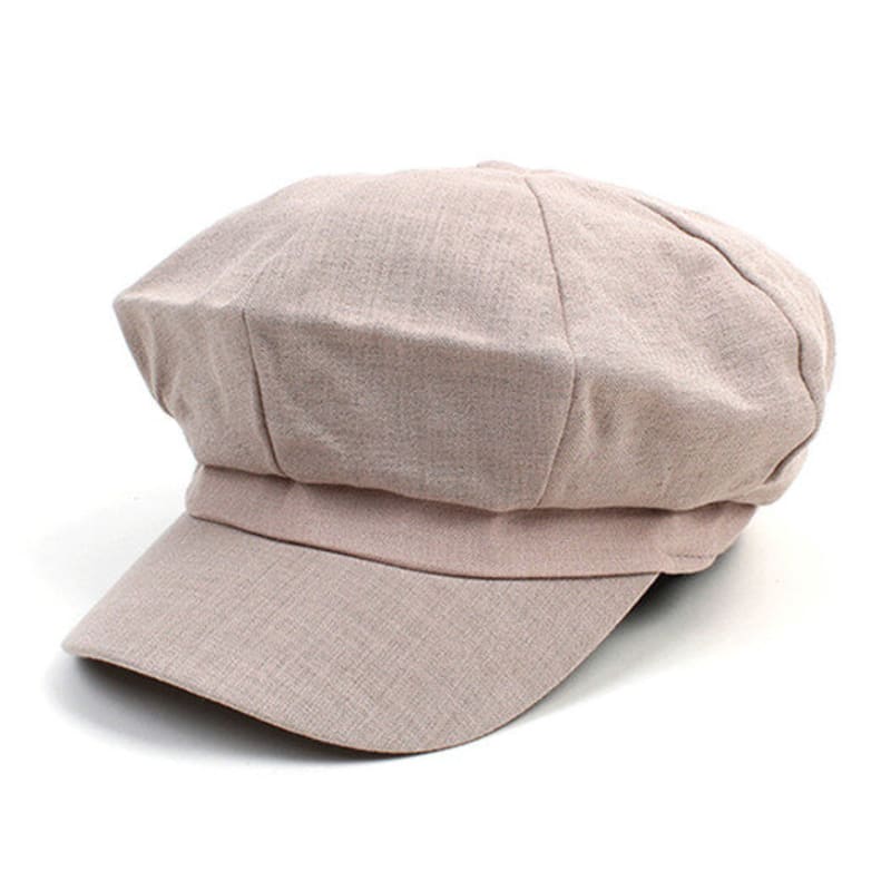 Universalchemie Moderne Leinen Beige Schiebermütze