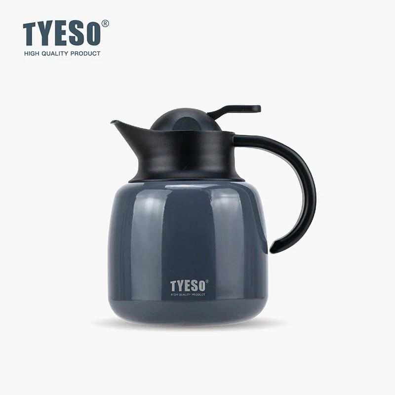 Tyeso Pumpkin-Shaped Thermos Steel Insulated Tea Infuser Hot Cold Water Bottle Large Capacity Removable Infuser 304 Stainless