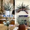 Eucalyptus Stems Decor Artificial Eucalyptus Leaves Faux Eucalyptus Stems Real Touch Fake Greenery Branches for Wedding Flower