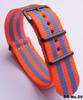 Black Nylon & Canvas Watch Strap with Vacuum-Plated Buckle