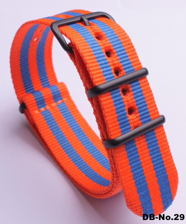 Black Nylon & Canvas Watch Strap with Vacuum-Plated Buckle