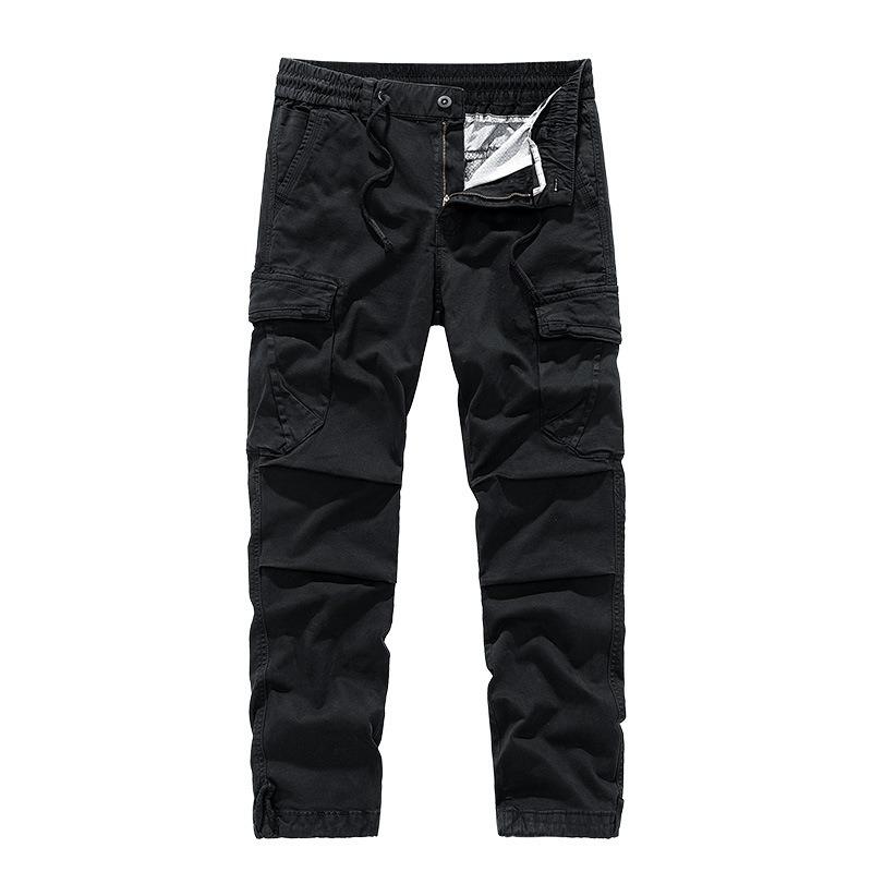 

New Overalls, Green Loose Casual Men s High-end Pants, Men s Trend Versatile Trendy Men s Straight-leg Pants 28 чёрный