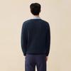 Men's Double Collar Long Sleeve Knitted Sweater - Faux Two-Piece Suede, Warm Water-Soft Fabric