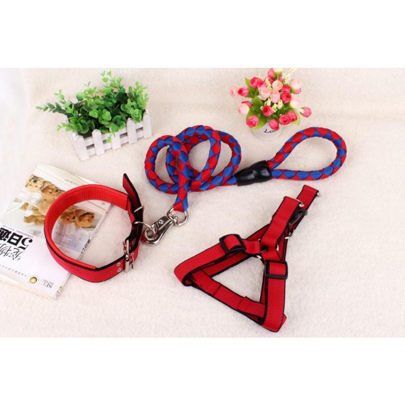 Hundeleine Spaziergang Hundeleine Haustierleine Hundeleine Gestricktes Rundseil Brustgeschirr Mittelgroßer und Großer Hund