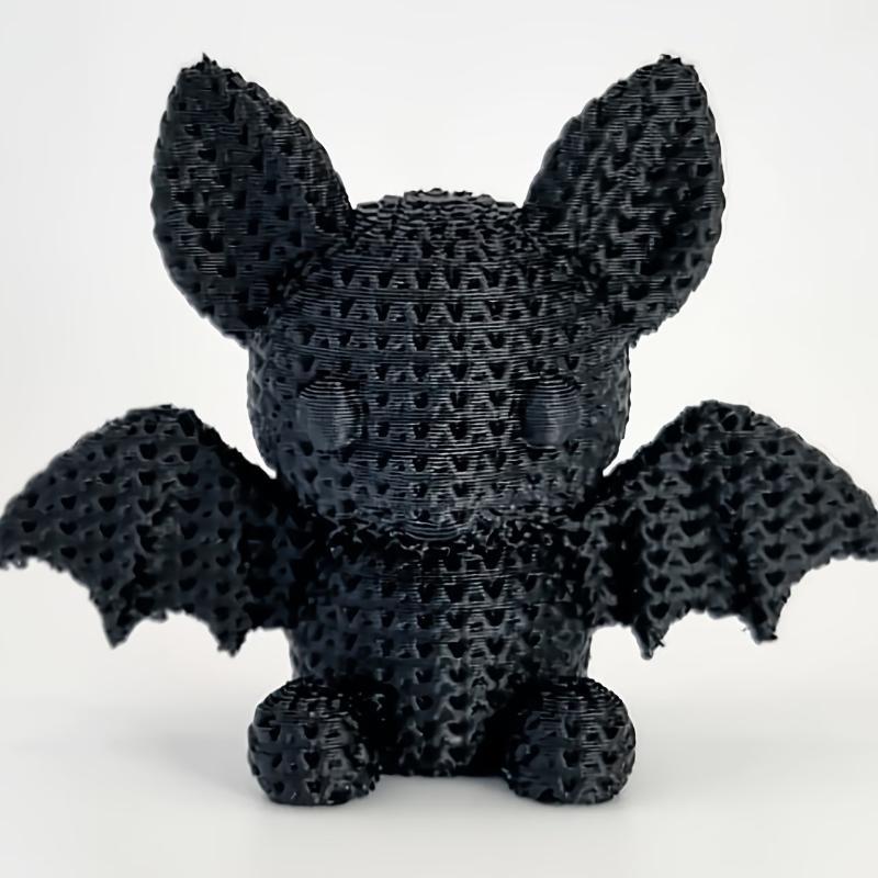 Handmade Crochet Black Bat Stuffed Toy Soft Cute For Halloween Decor Gothic Gift Kids Room Decor