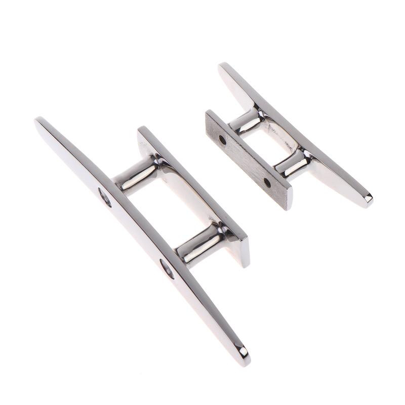 316 Stainless Steel Combo Mooring Cleat 1Pc 4 5 6 Inch 2 Hole Polished for Marine Boat Deck Use