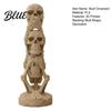 Vintage Skull Figure 3D Printed Stacking Figurine Gothic No Speak Hear See Figurine Statue Halloween Party Horror Decoration for Home Office