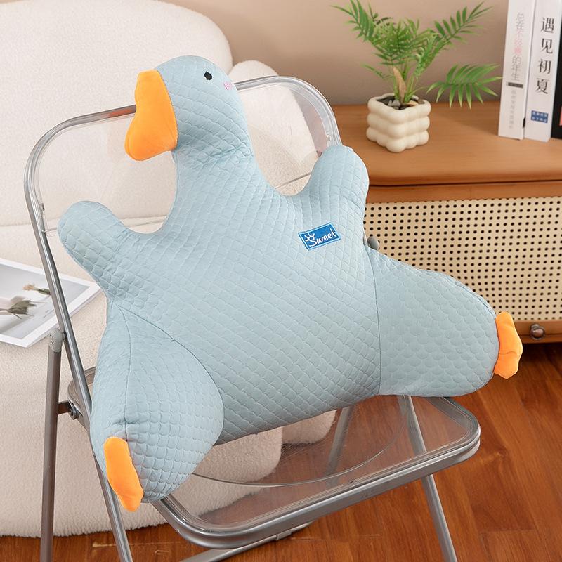 New Ice Silk Big Goose Waist with The Head of The Bed and Velvet Cloth Seat Cushion Pedal Sleeping Pillow Baby Learns To Sit On The Pillow