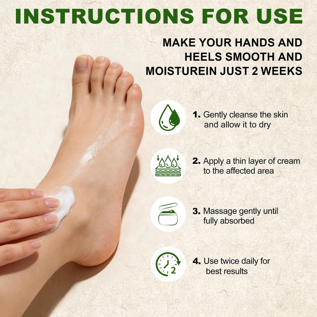 200G Urea krém 65%, Na popraskané ruce a nohy, S bambuckým máslem, Odstraňuje odumřelé kožní buňky a zjemňuje stratum corneum,