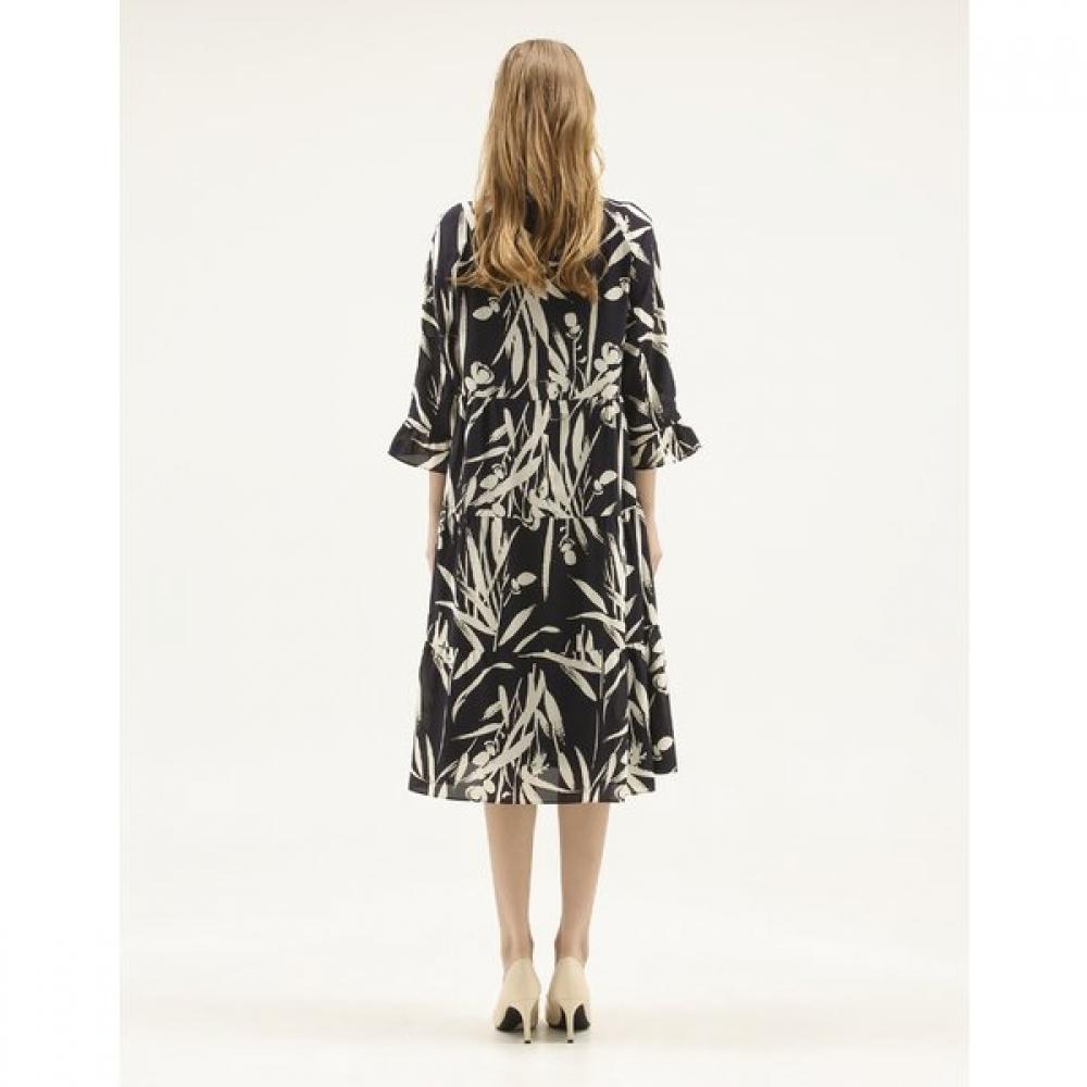 SON JUNG WAN Floral Print Shirring Dress Zop6161020