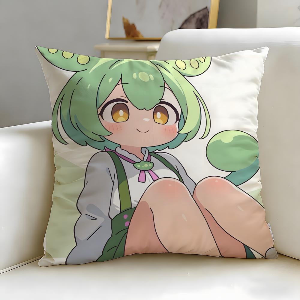 Популярная виртуальная певица Zundamon Наволочка Мягкая и Легко стирающаяся – Универсальная для Дивана, Кровати, Путешествий и Офиса 30cmx30cm