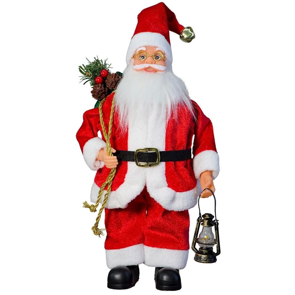 Creative 13inch Santa Claus Decorations Soft Standing Santa Claus Santa Claus Window Decoration Velvet Xmas Tree Ornament