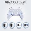 Wireless Controller for P4 ProSlim Consoles, Wireless Gamepad with Dual Vibration, 6-Axis Gyro Sensor, and Audio, Compatible with PC Platforms (White)