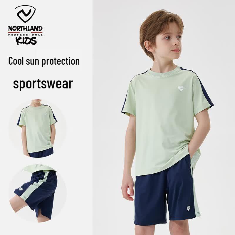 NORTHLAND Boys  Summer Quick-Dry 2-Piece T-Shirt Training Set 175
